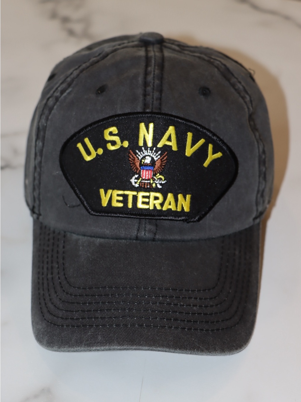 U.S. Navy Veteran Patch Cap - Black